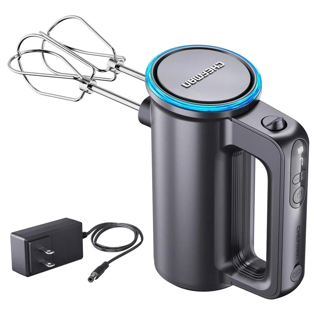 Black Cordless Hand Mixer with 7 Speed Settings X771306