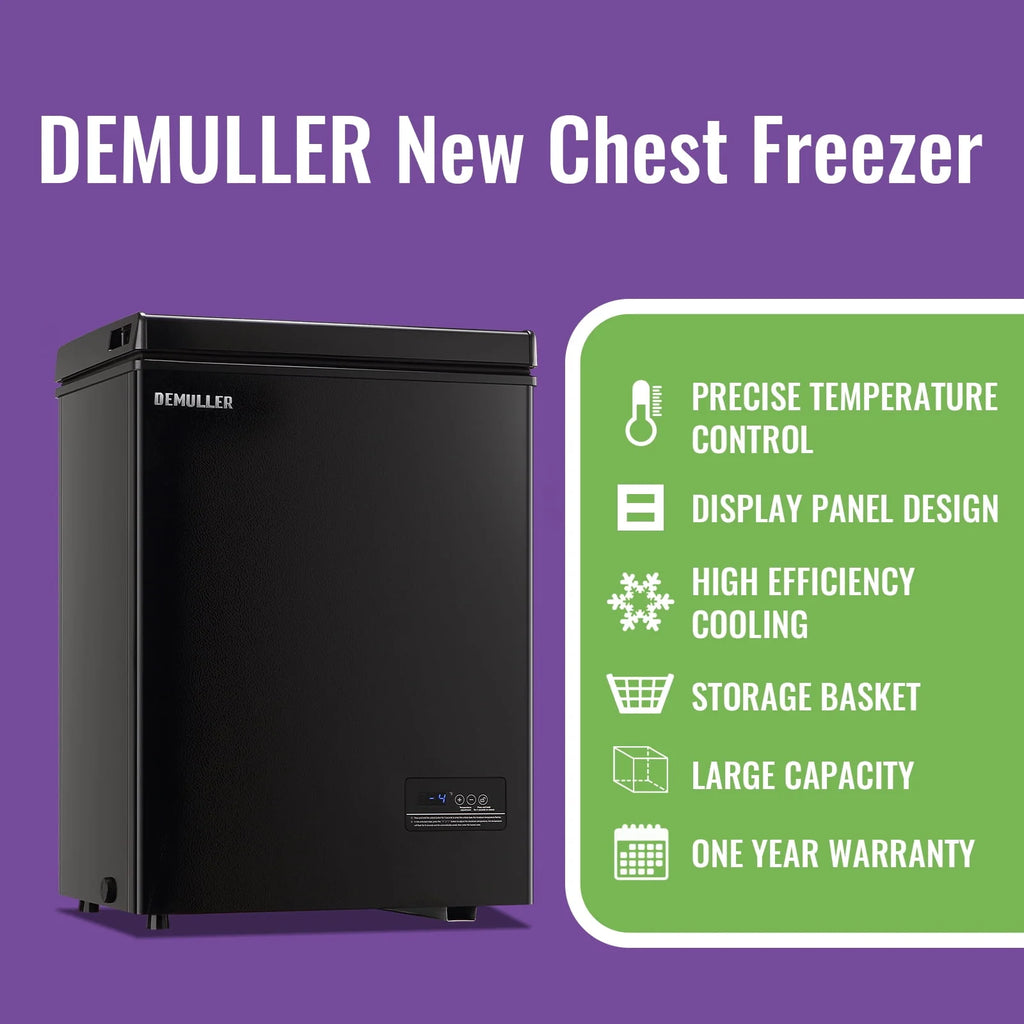 Chest Freezer with Electronic Display Screen 2 Removable Baskets O412720
