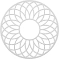 22x22OD x 7 1/2x22ID x 3/4x22P PVC Ceiling Medallion F1808