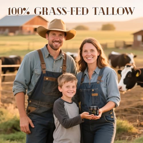 Organic Grass-Fed Beef Tallow Balm with Raw Wild Honey (120g) R927