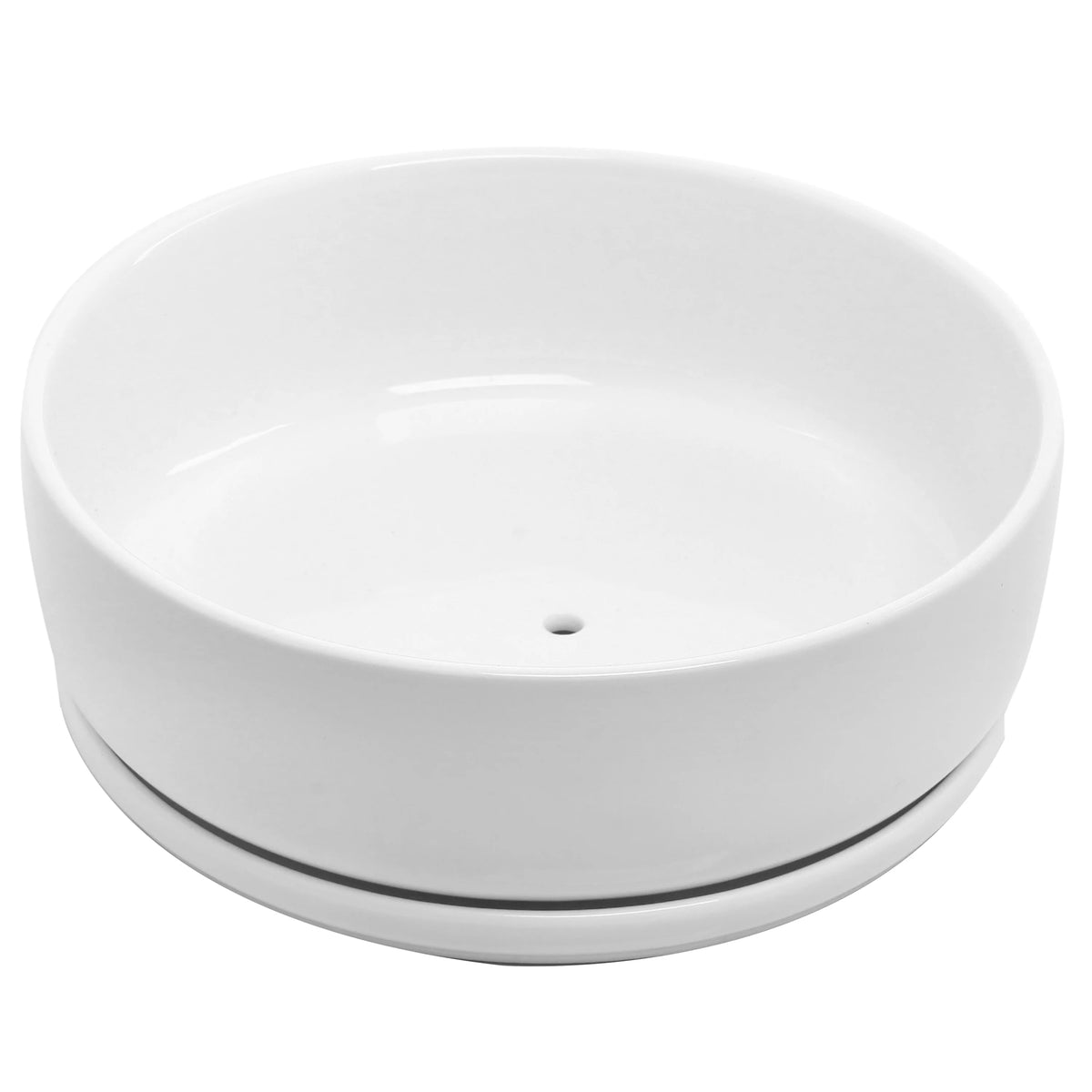 White Ceramic Round Succulent Planter K829413