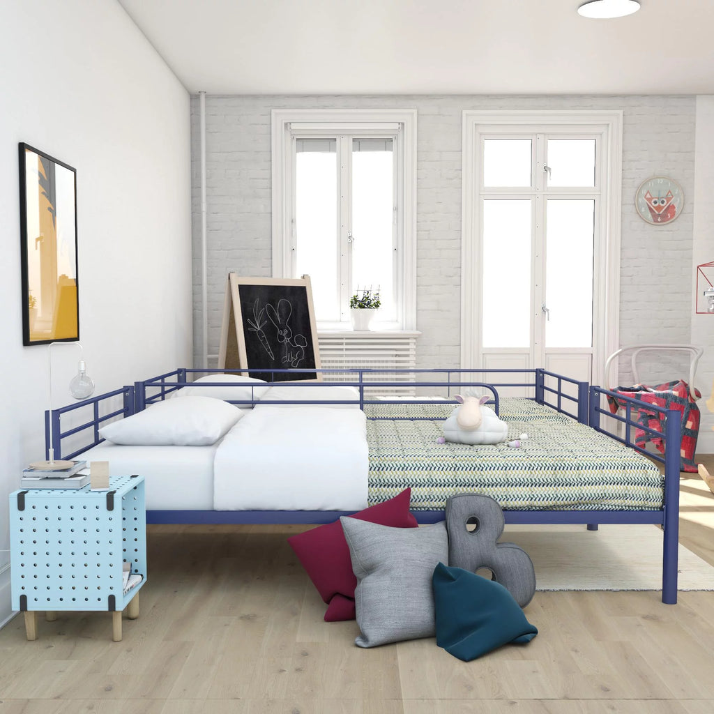 Blue Twin over Twin Metal Bunk Bed F641033
