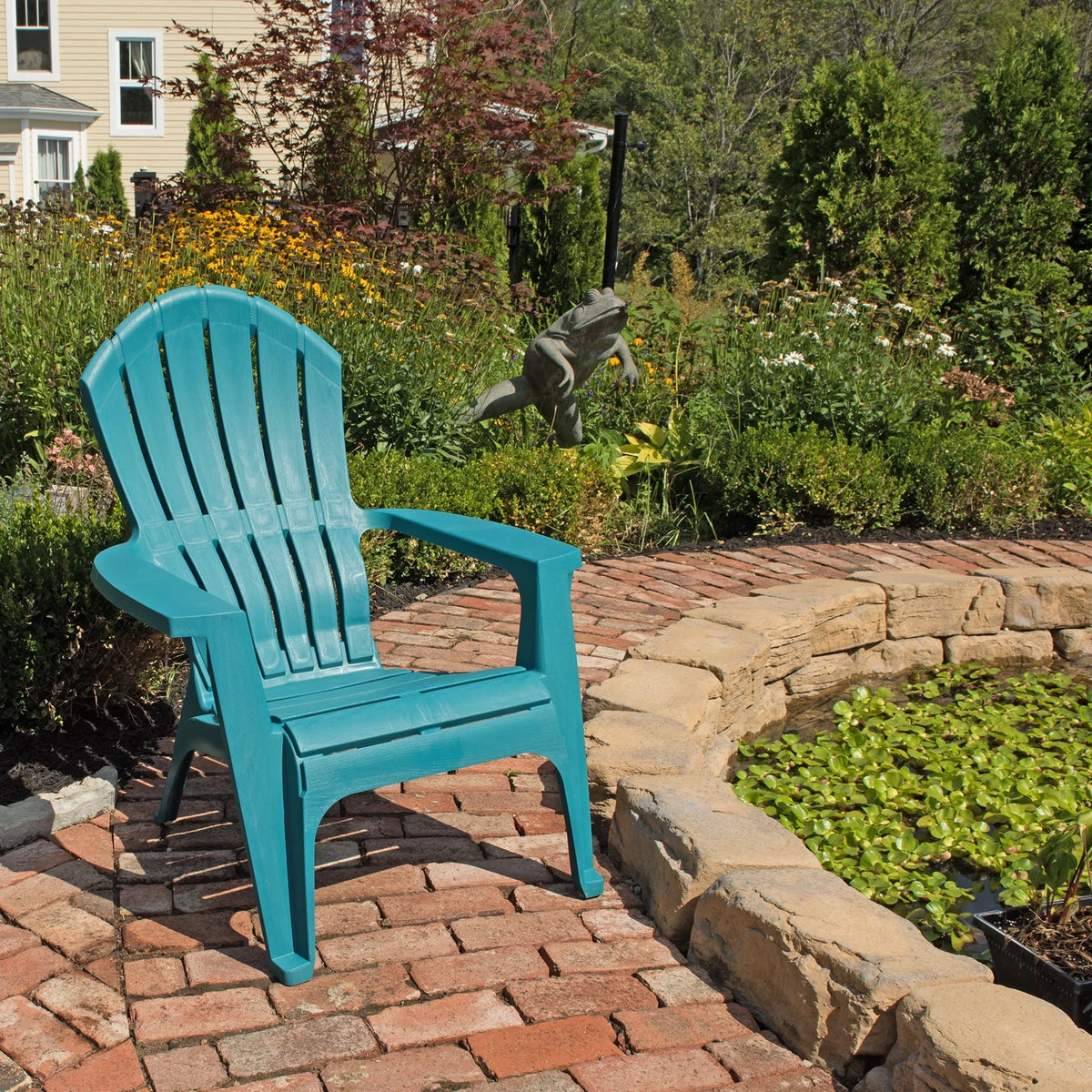 Outdoor Resin Stackable Adirondack Chair Gray F151793
