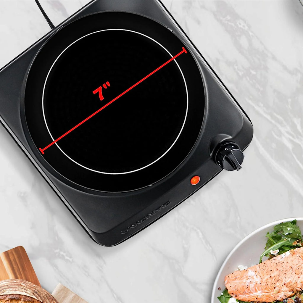Black Infrared Single Burner Electric Hot Plate B547