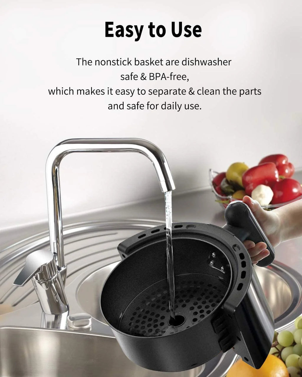 Black 1500W Electric Air Fryer D612575