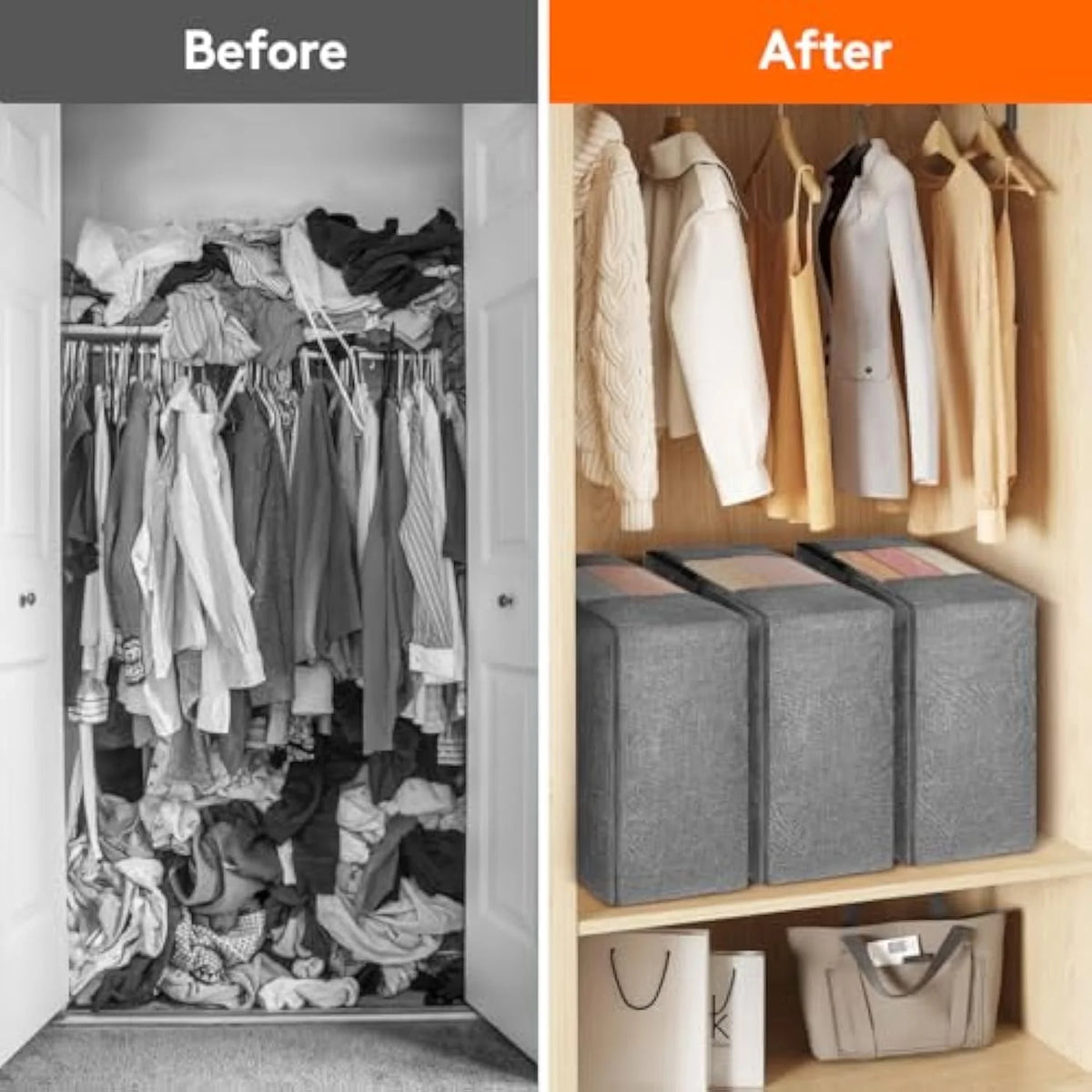105L Extra Large Storage Bags with Zippers and Handles K5803