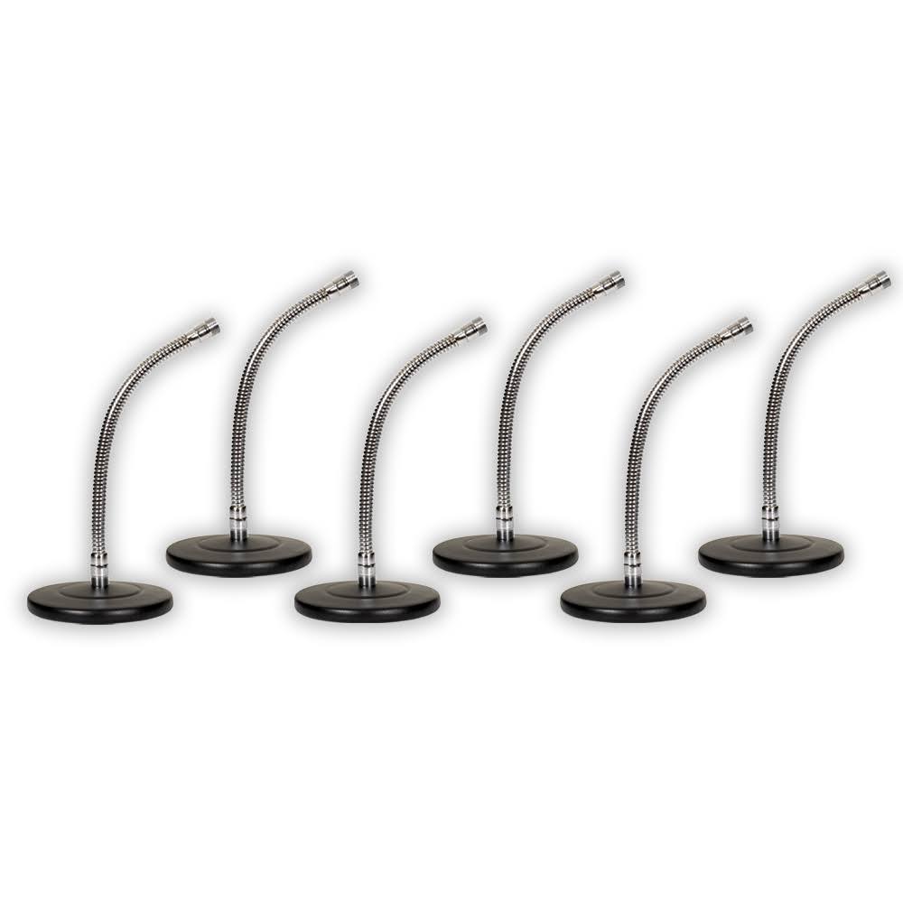6 Mic Stand Set Tabletop Microphone Stands Gooseneck G293