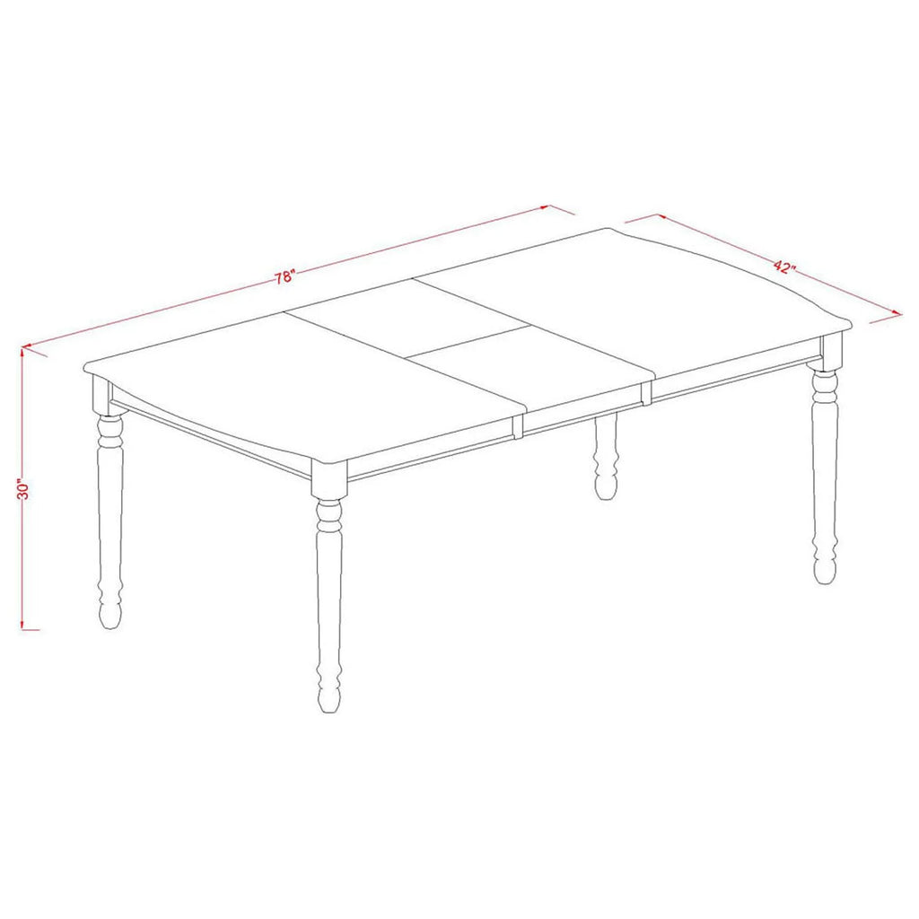 7 Piece Extension Rectangular Dining Table Set V664