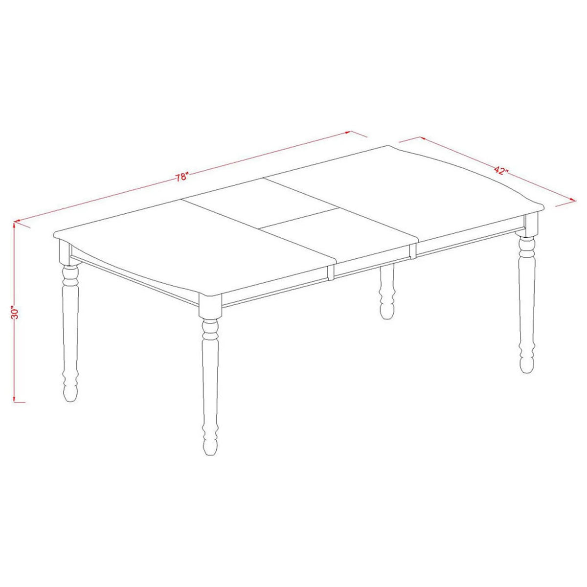 7 Piece Extension Rectangular Dining Table Set V664