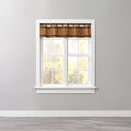 Honey Oak Brown Tab-Top Valance Z1265