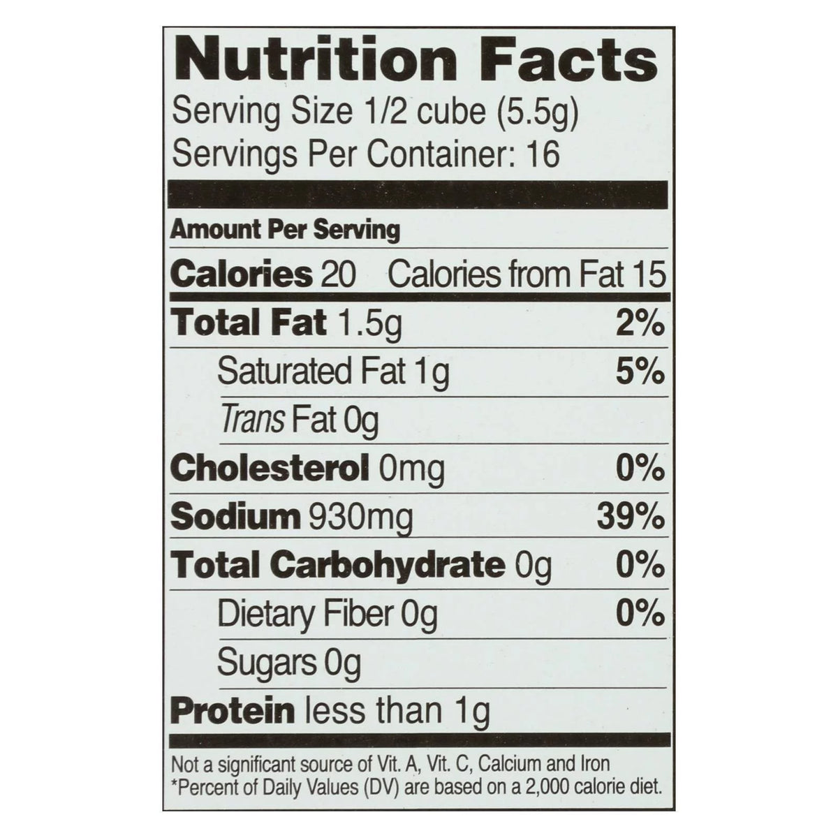 Natural Bouillon Cubes 3.1 oz Case of 12 N53041