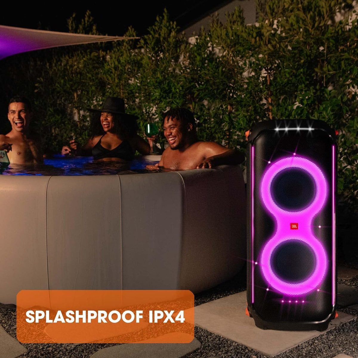 800W Wireless Bluetooth Splashproof Party Speaker with Lights H949603
