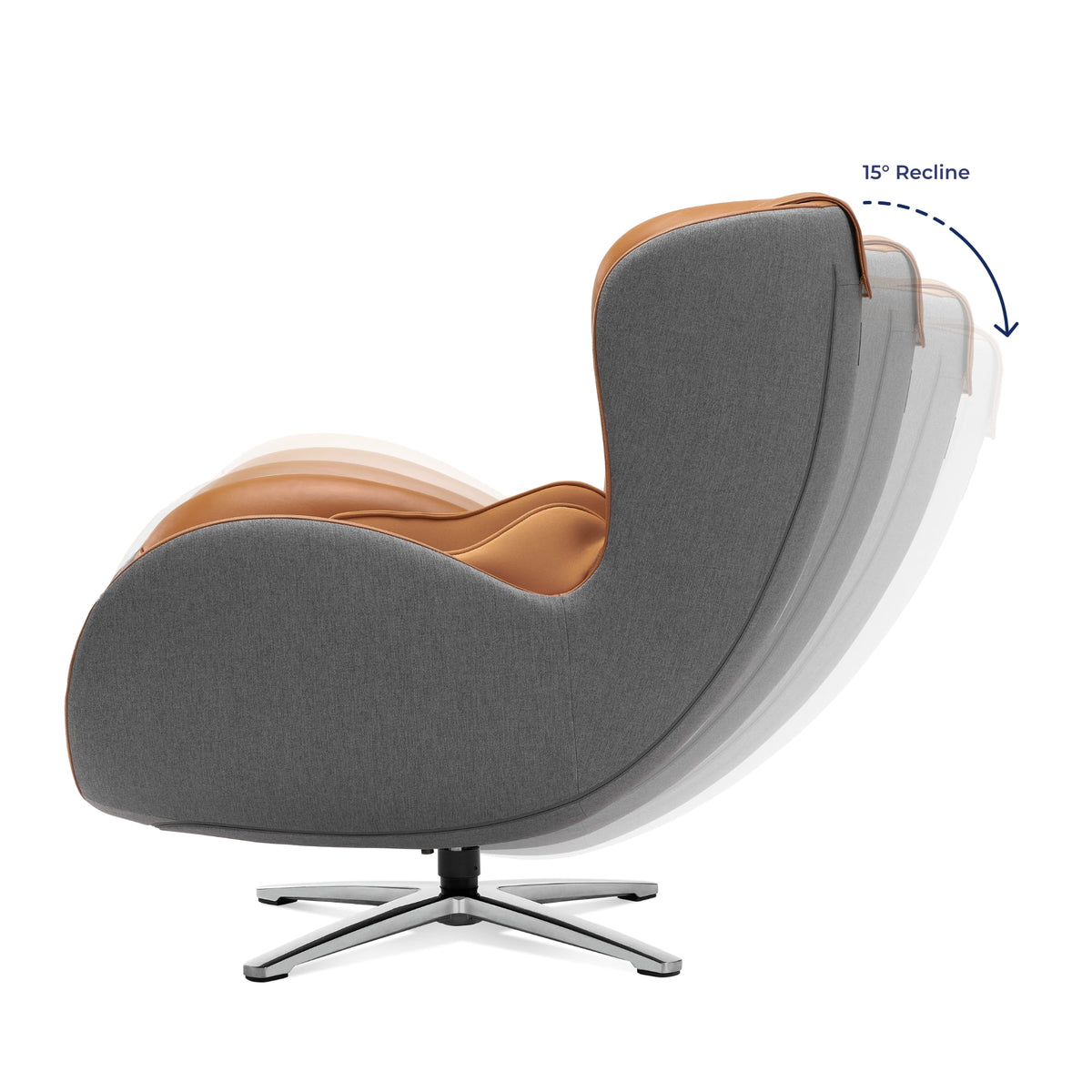 Genuine Leather Massage Chair with Ottoman W350548