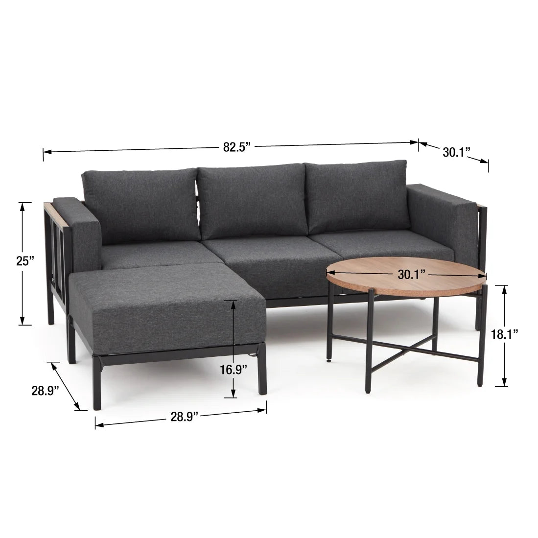 4 Piece Cushion Sectional Set L304331