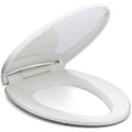 Elongated Toilet Seat with Cover, White, Slow-Close, Quick-Release X610