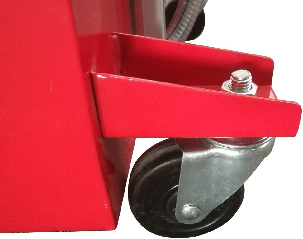 Red 20 Gallon Oil Drain Pan with Pump and 8' Hose N87485