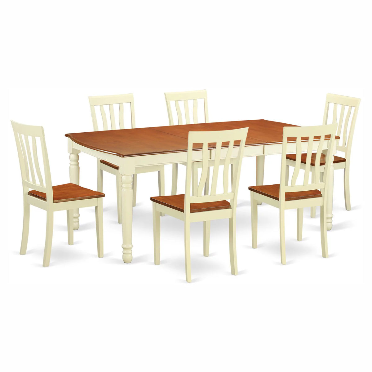7 Piece Extension Rectangular Dining Table Set V664