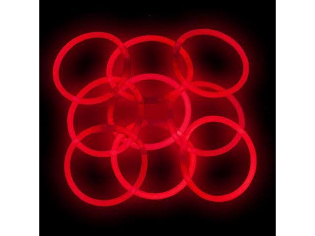 8" Glowsticks Glow Light Stick Bracelets Red A59203