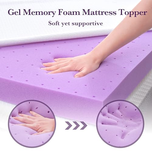 2 Inch Gel Memory Foam Mattress Topper Twin Size T3754