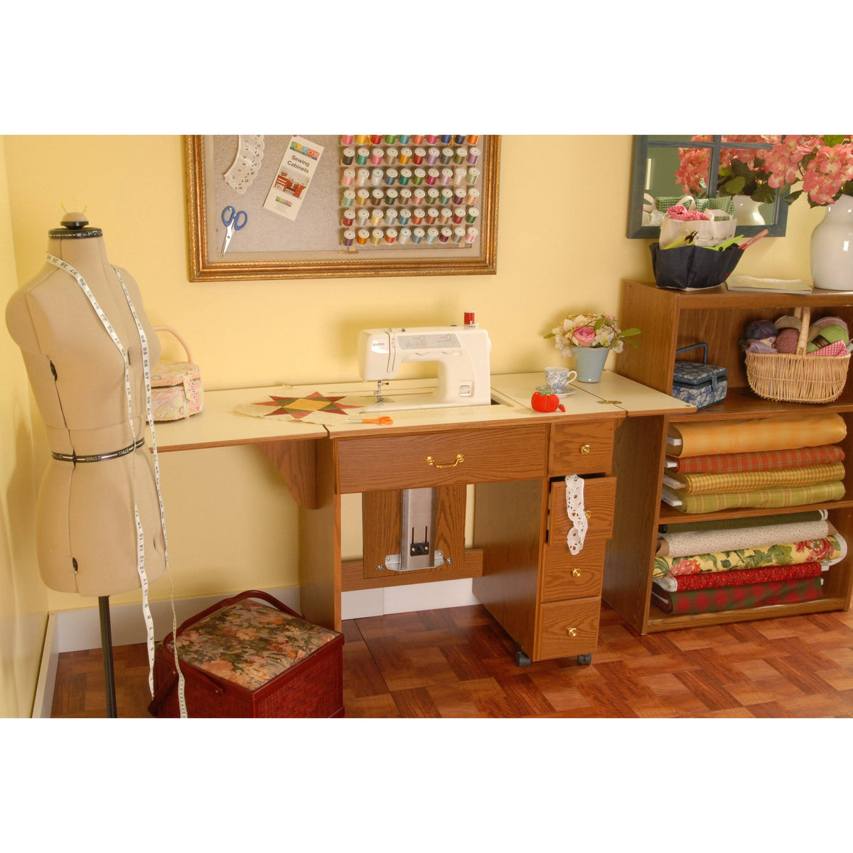 Oak Sewing Cabinet M4740