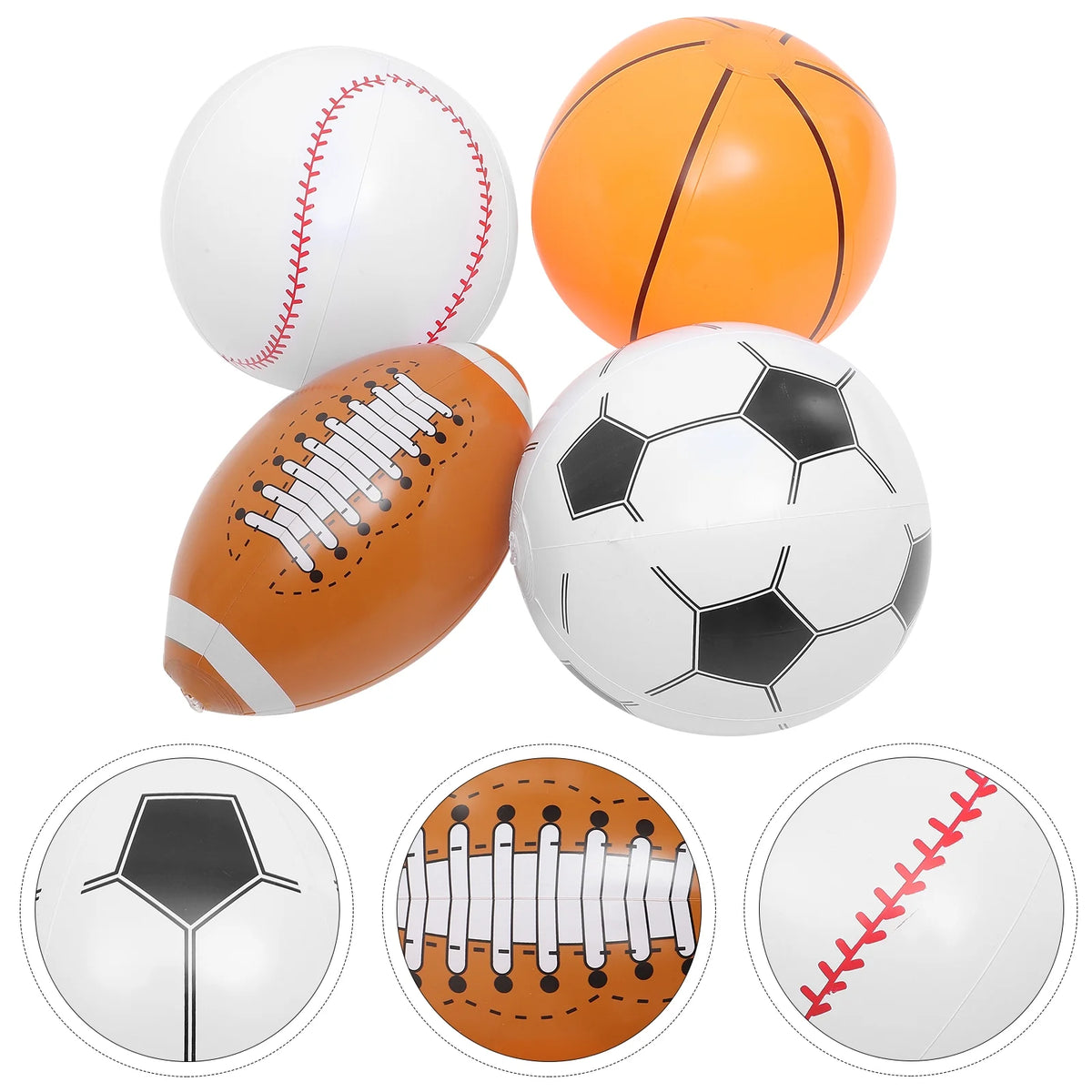 4pcs Inflatable Beach Ball Y85799