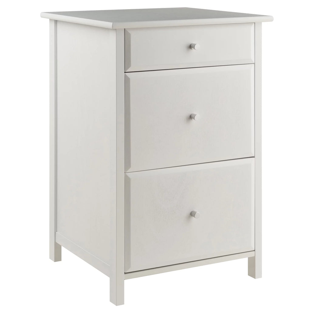White Wood File Cabinet Z424