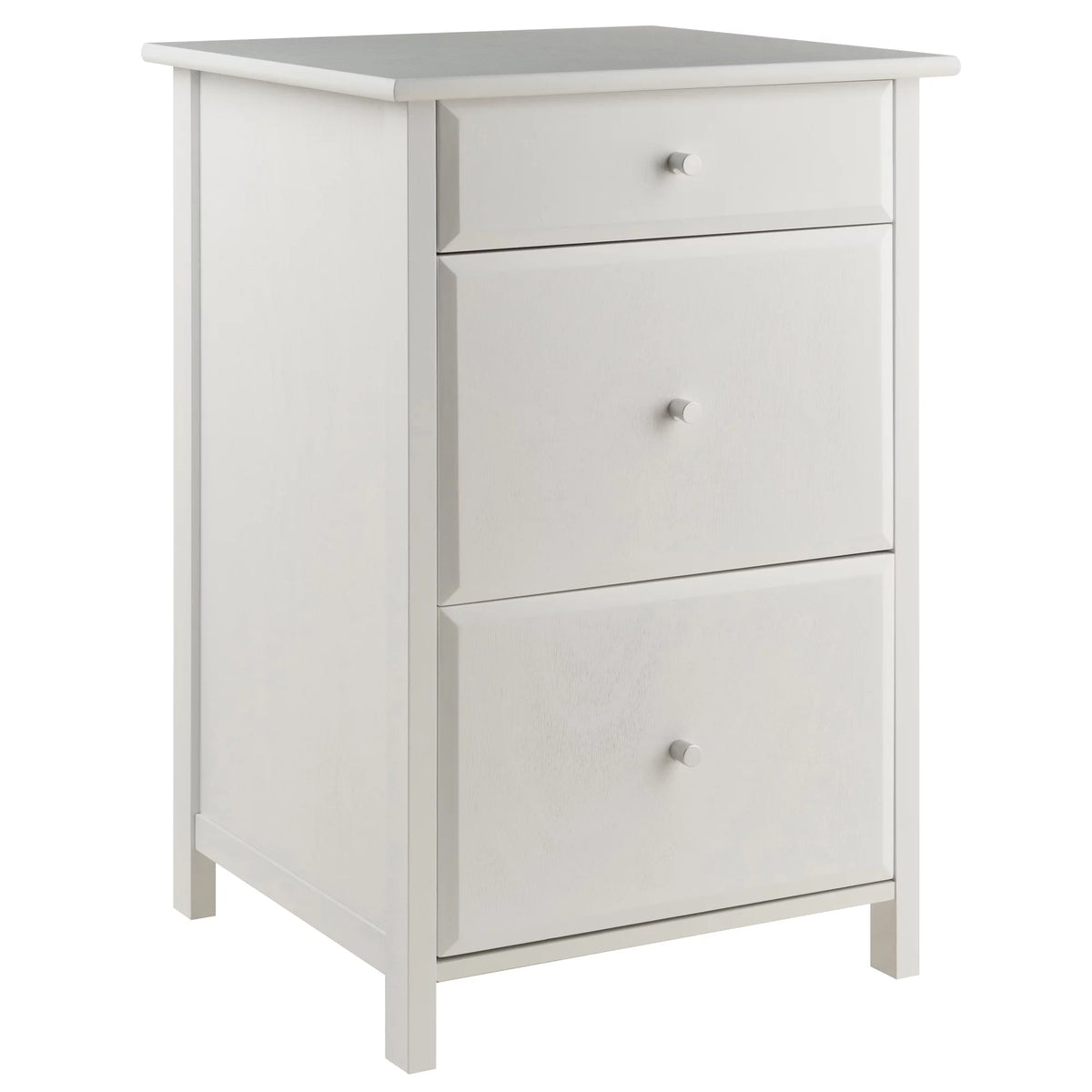 White Wood File Cabinet Z424