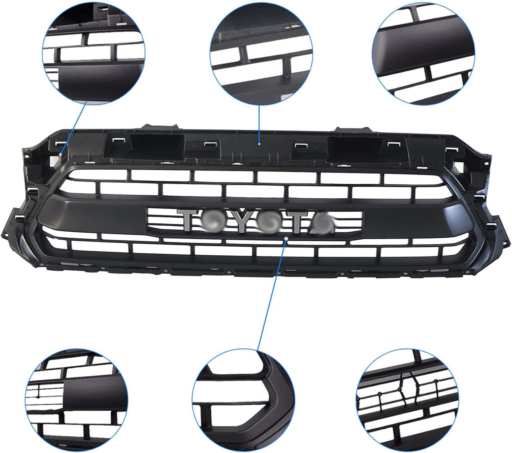 Black LED Front Grille for Tacoma 2012 2013 2014 2015 Z3821