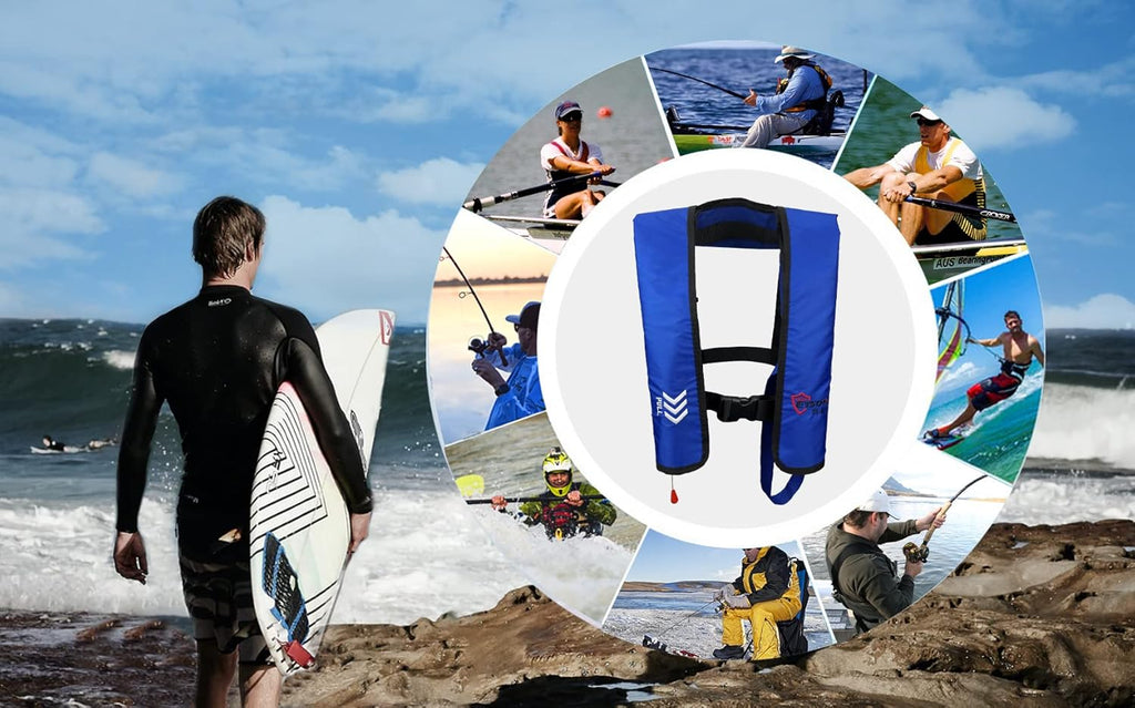 Blue Auto Inflatable Life Jacket W31174