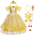 Little Girls Off Shoulder Princess Dress Costume with Accessories C4718