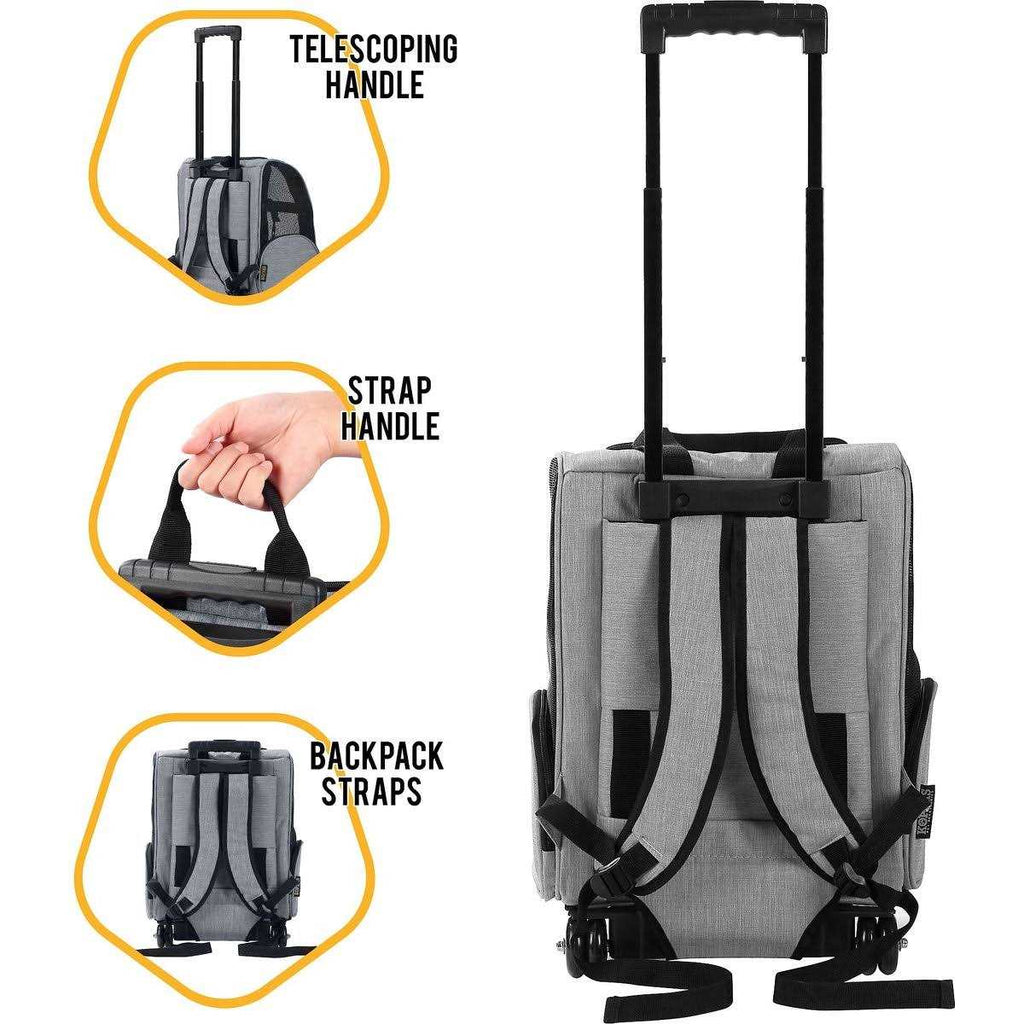 Backpack Pet Travel Carrier with Wheels Y7819