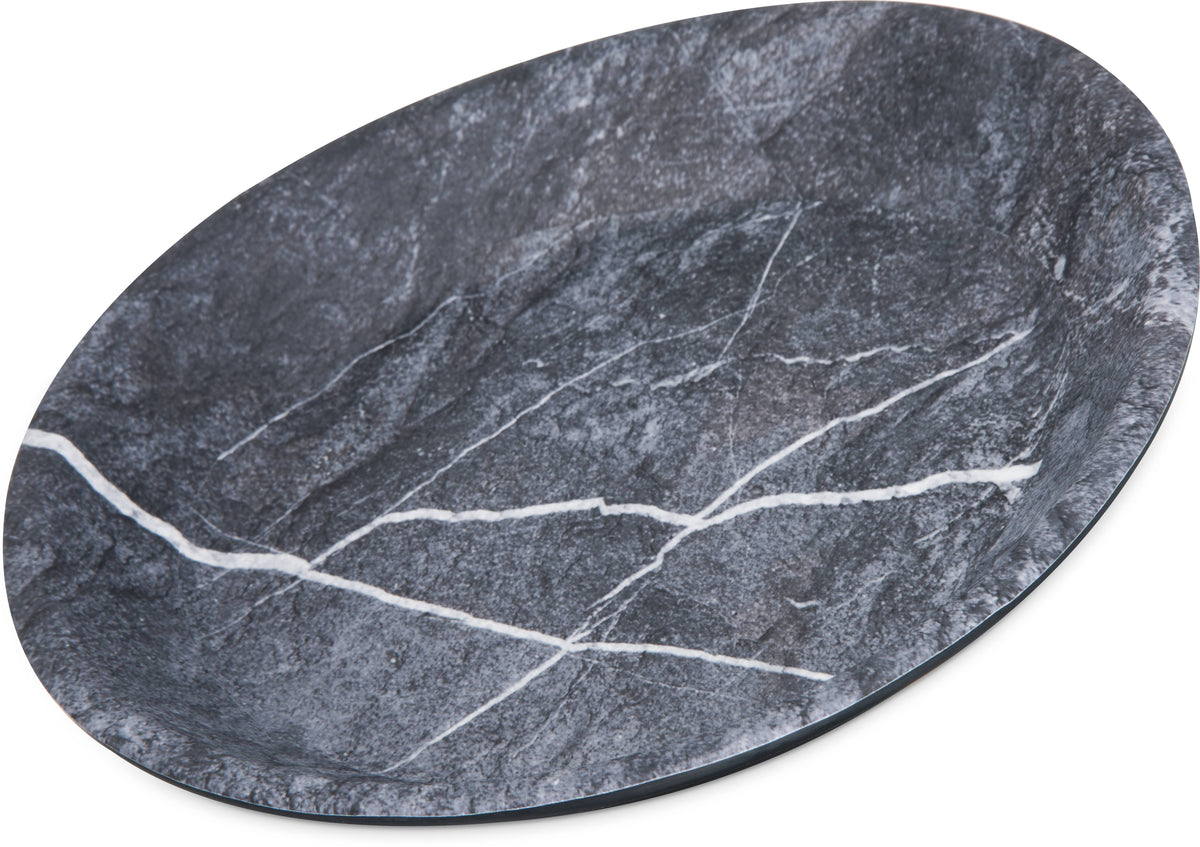 12/Case Soapstone Melamine Coupe Plate R486795