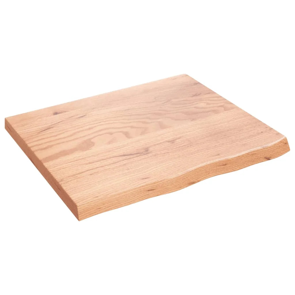 Oak Wall Shelf Solid Treated Wood Light Brown M570