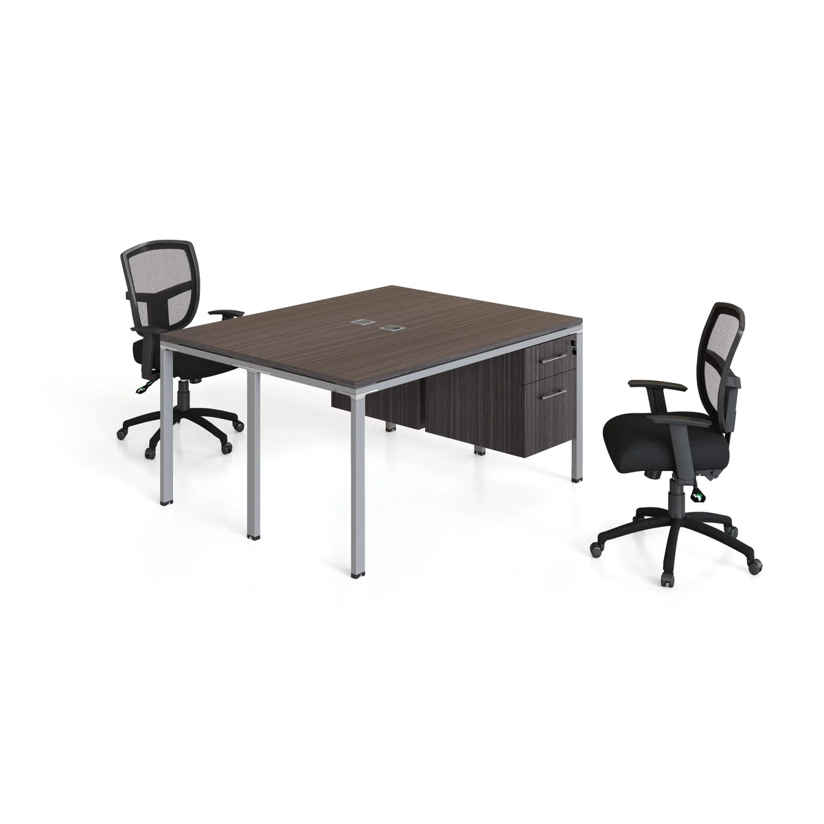 Double Desk with 2 Pedestals Q485