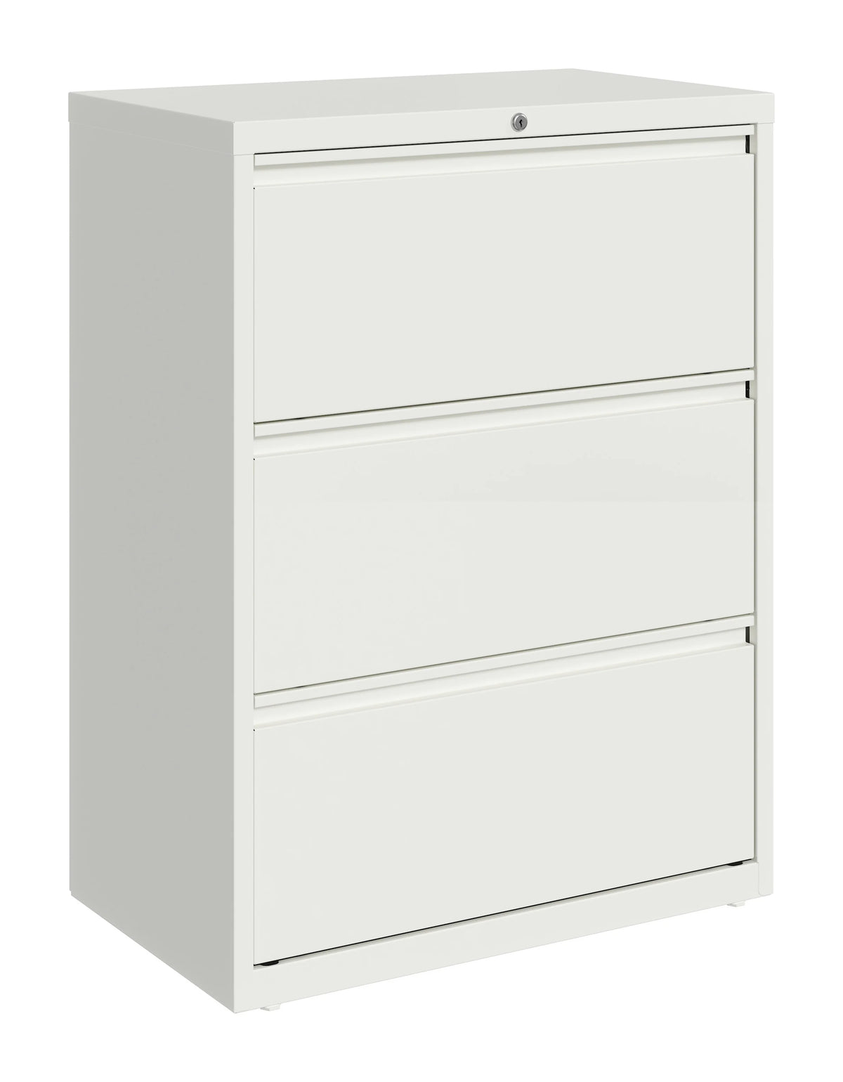 30 Inch Wide 3 Drawer Metal Lateral File Cabinet White B89506
