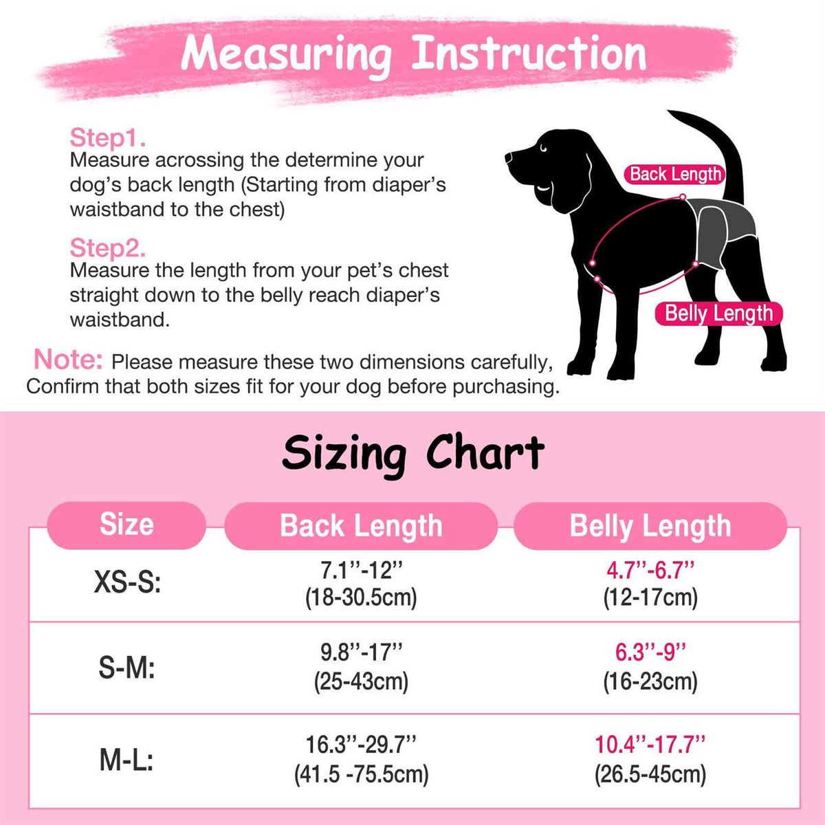 2 Pieces Dog Diaper Suspenders K364