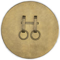 Brass Button and Zipper Cabinet Face Plate Backplate Hardware Set Pack of 2 O300