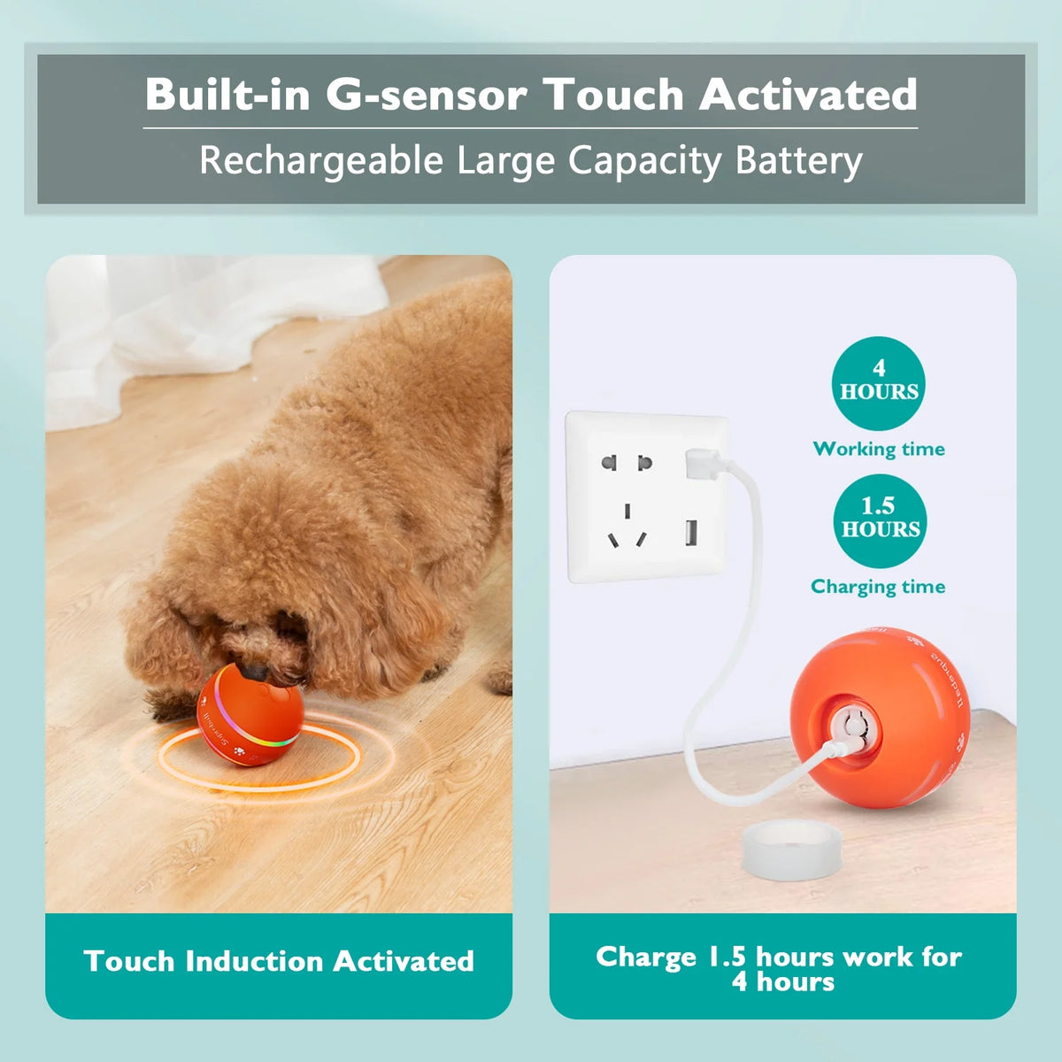 Interactive Dog Ball Toys, USB Rechargeable L54097