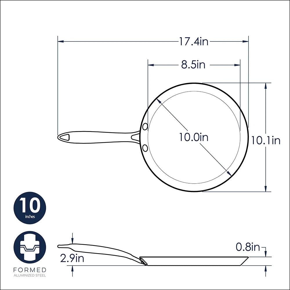 11" French Steel Crepe Pan P8712