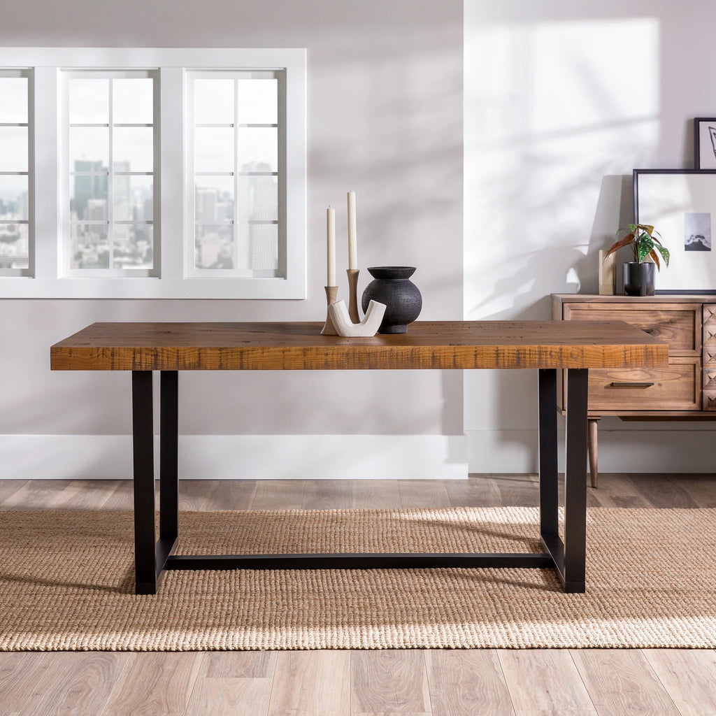 Modern Farmhouse Two-Tone Dining Table E626484
