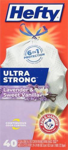 13 Gallon Drawstring White Trash Bags, 80 Bags E6973