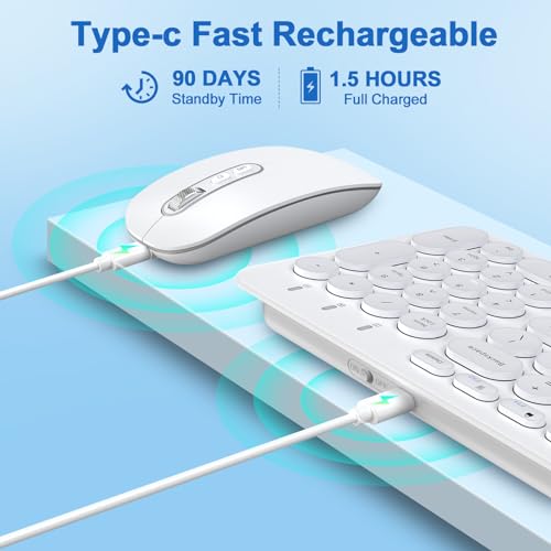 Black Rechargeable Dual-Mode Bluetooth 5.1 USB Wireless Keyboard and Mouse Combo K513