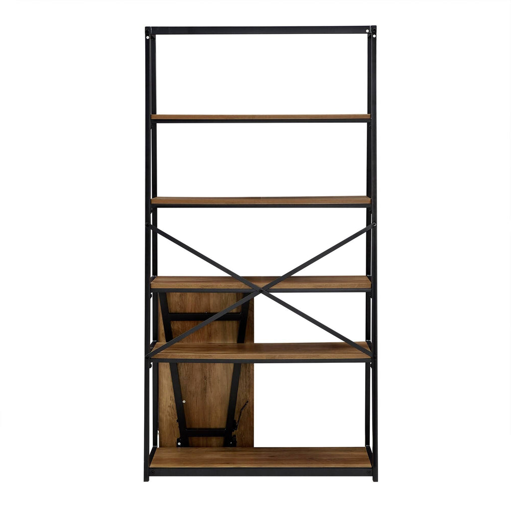 Folding Desk with Bookcase D723003