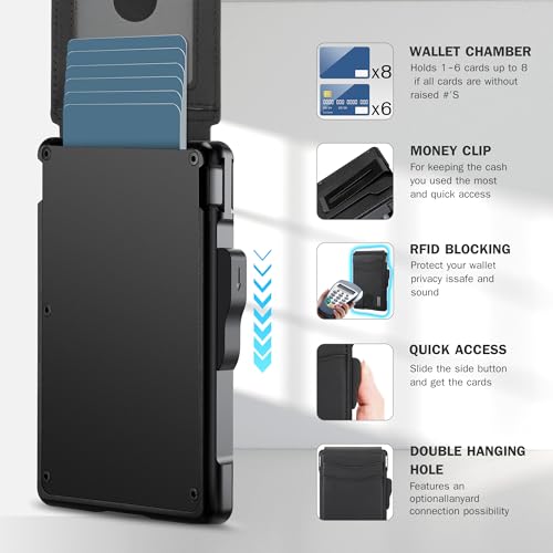 Slim Leather Bifold Wallet with Money Clip M98274