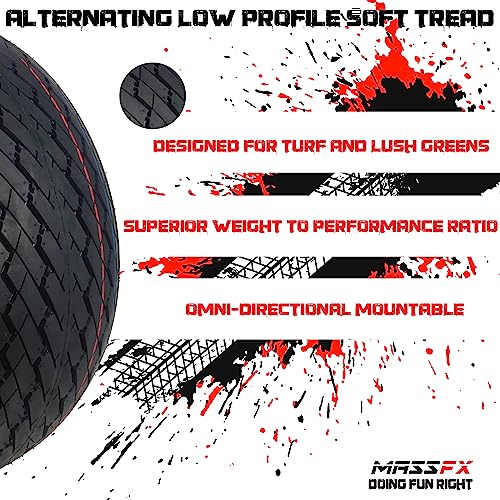 Set of 4 18x8.5-8 Beige Golf Cart Wheels and Tires Combo C432