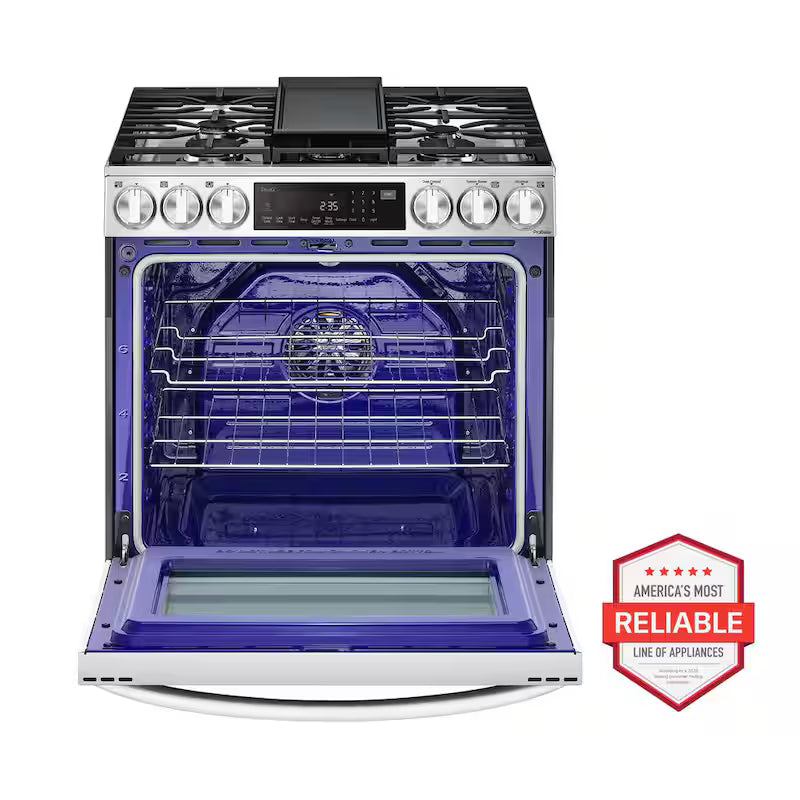 6.3 cu. ft. Slide-in Gas Range with Air Fry in Stainless Steel Y46708
