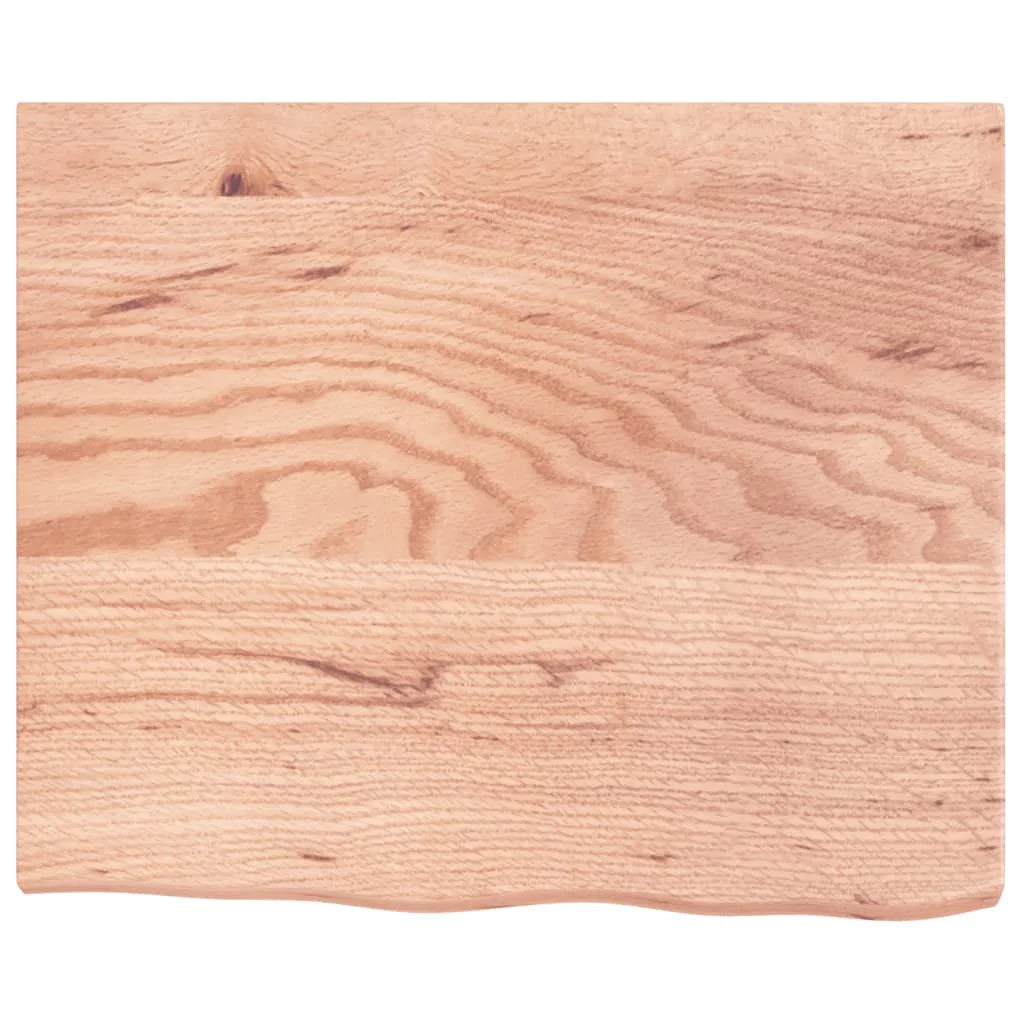 Oak Wall Shelf Solid Treated Wood Light Brown M570