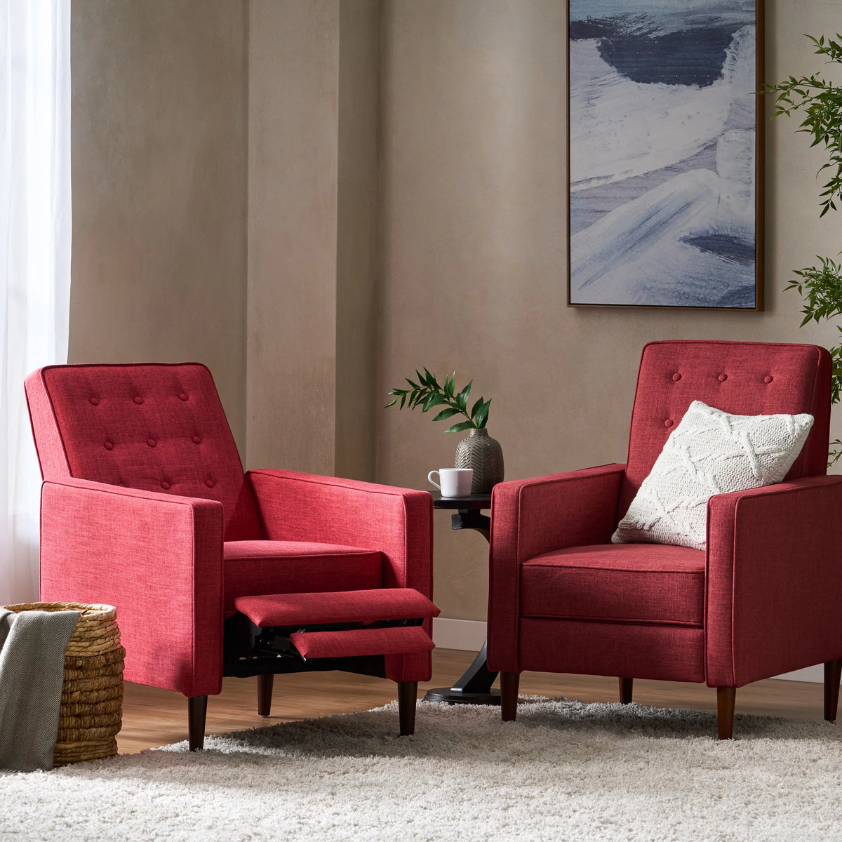 Set of 2 Tufted Recliners T543