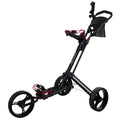 Black Easy Folding 3 Wheel Golf Bag Push Cart V394