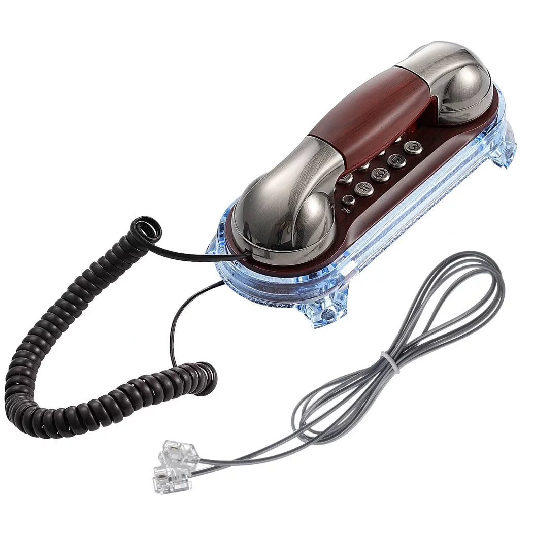 Vintage Wall-Mounted Telephone with Blue Indicator T194254